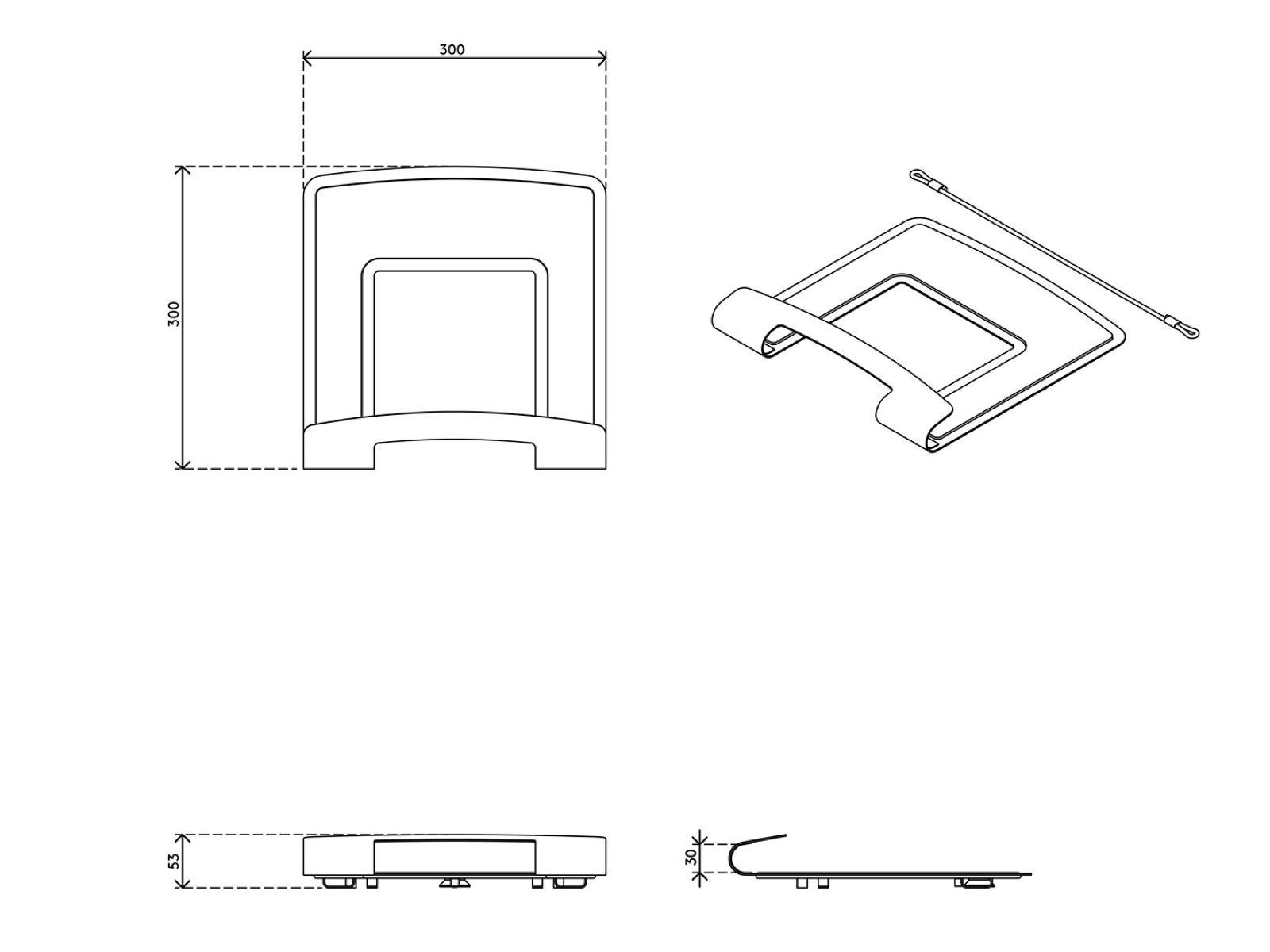 Viewlite laptopstandaard 040 maten